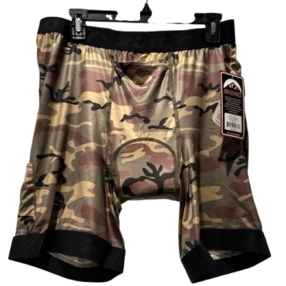 Zoic Men’s Mountain Bike Liner Shorts 3XL Camo Padded Cycling NWT - Picture 1 of 10